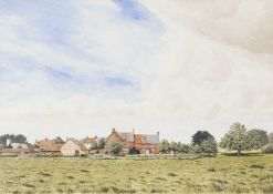 David Yaxley (British, Contemporary), The Manor House, Itteringham, watercolour, signed,