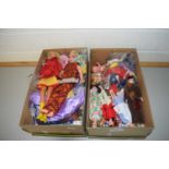 TWO BOXES OF VINTAGE DOLLS