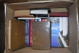 ONE BOX OF MIXED BOOKS - ALAN CLARKE AND OTHER POLITICAL INTEREST