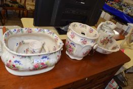 REPRODUCTION IRONSTONE WASH STAND SET AND RELATED ITEMS