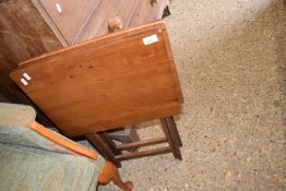 PAIR OF SMALL FOLDING HARDWOOD TABLES, 48CM WIDE