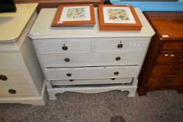 PAINTED OAK FIVE DRAWER CHEST, 90CM WIDE