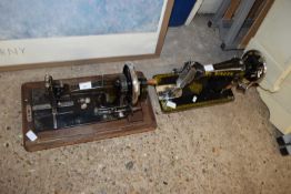 VINTAGE SINGER SEWING MACHINE AND ONE OTHER (2)