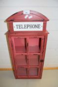 SMALL DISPLAY CABINET FORMED AS A TELEPHONE BOX