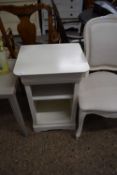 CREAM OPEN FRONTED BEDSIDE CABINET, 47CM WIDE