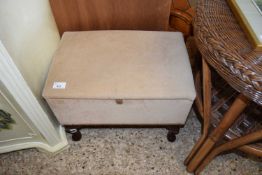 SMALL UPHOLSTERED FLIP TOP SEWING BOX