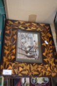 PAIR OF FLORAL DECORATED PICTURE FRAMES