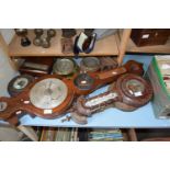 COLLECTION OF VARIOUS VICTORIAN BAROMETERS FOR SPARES OR REPAIR