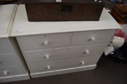 PAINTED PINE FOUR DRAWER CHEST, 92CM WIDE
