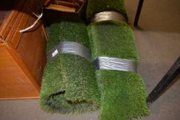 TWO ROLLS OF FAKE GRASS