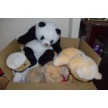 BOX OF MIXED SOFT TOYS AND TEDDY BEARS