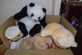 BOX OF MIXED SOFT TOYS AND TEDDY BEARS