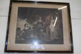 19TH CENTURY PRINT OF CLASSICAL LADIES, PLUS FURTHER PRINT AFTER CONSTABLE