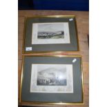 TWO COLOURED ENGRAVINGS, 'ATTACK ON BOMARSUD' AND 'TORRES VEDRAS', BOTH F/G, (2)