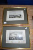 TWO COLOURED ENGRAVINGS, 'ATTACK ON BOMARSUD' AND 'TORRES VEDRAS', BOTH F/G, (2)