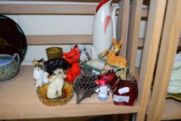 MIXED LOT VARIOUS ASSORTED ORNAMENTS BURLEIGH WARE VASE ETC