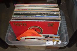 ONE BOX OF LPS AND SINGLES