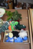 COLLECTION OF VARIOUS KNITTED TOY CROCODILES AND OTHER SOFT TOYS
