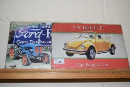 Two thin metal signs 'VW Beetle' and 'Ford' (2)