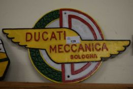 Cast iron wall plaque 'Ducati'