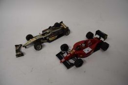 Two model Formula 1 cars