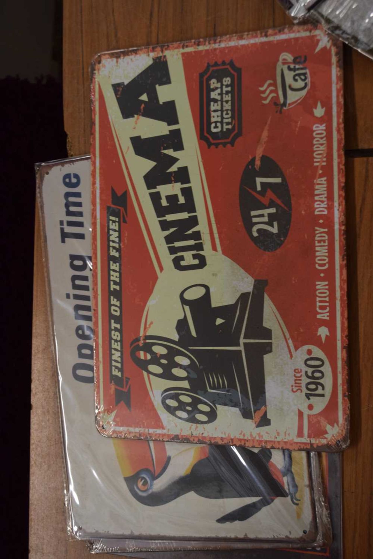 Six thin metal signs to include Guinness and others - Image 3 of 6