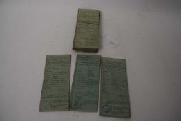 Vintage car registration cards