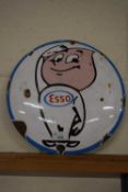 Small enamel circular sign 'Esso'