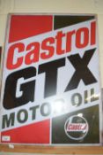 Thin metal sign 'Castrol GTX Motor Oil'