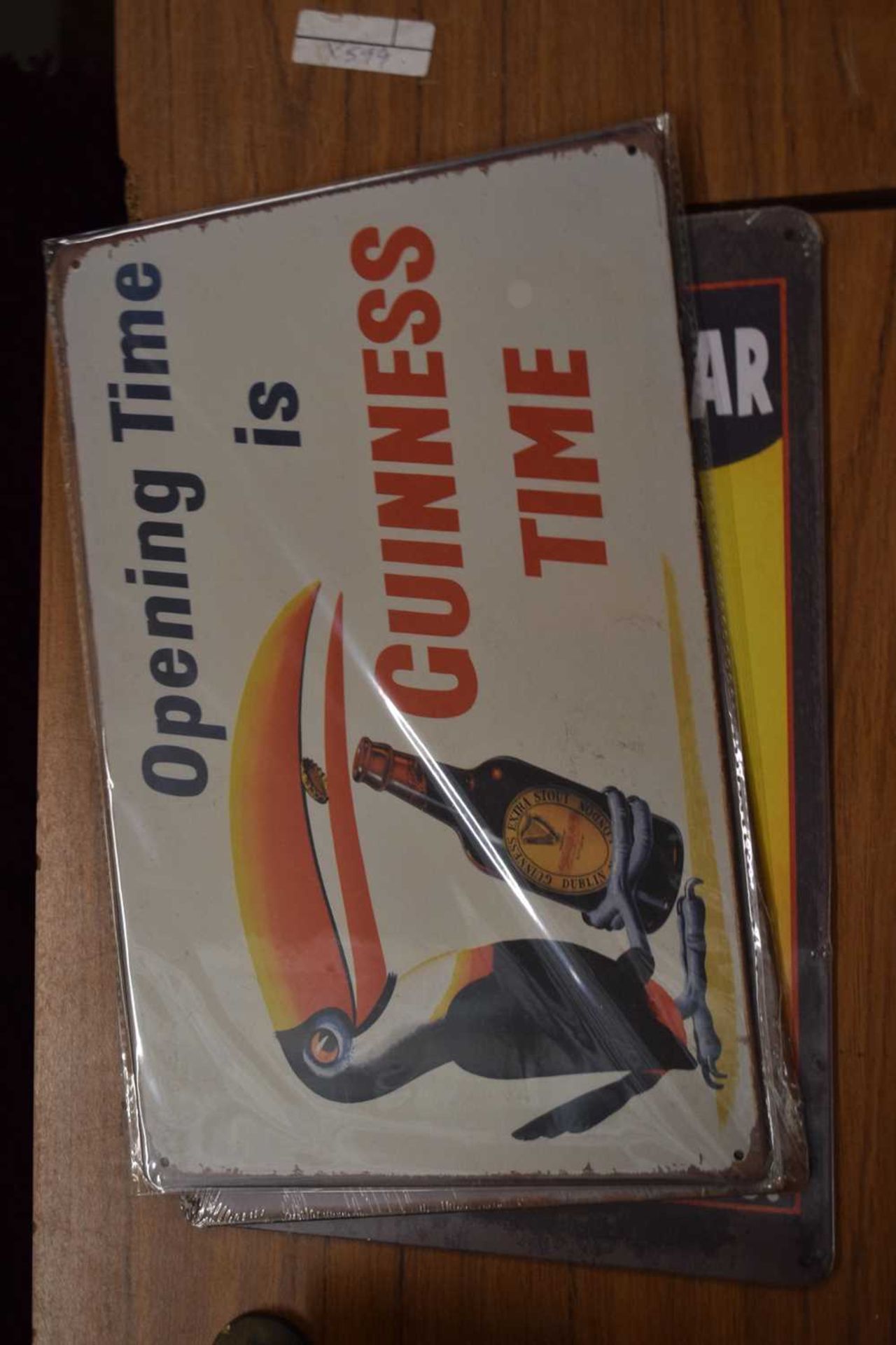 Six thin metal signs to include Guinness and others - Image 4 of 6