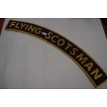 Arched cast iron sign 'Flying Scotsman'