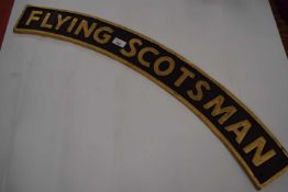 Arched cast iron sign 'Flying Scotsman'