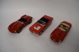 Solido model Ford Mustang together with a Burago Jaguar E-type and a Ferrari 250 Testarossa (3)