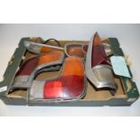 A pair of Hillman Avenger rear lights together with ford Zephyr Rear light + 2 others