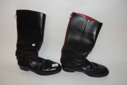 Pair of black motorcycle boots, size 10