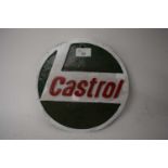 Circular cast iron advertising sign 'Castrol'