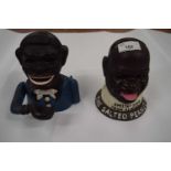 Two novelty cast iron money boxes