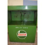 vintage Castrol oil dispenser pump cabinet