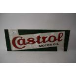 Rectangular cast iron plaque 'Castrol Motor Oil'