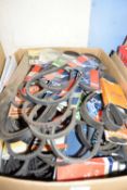 Large qty of mixed automotive drive belts from various makes and models
