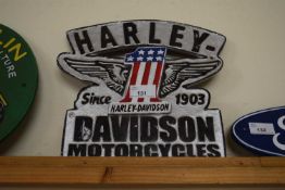 Wall plaque 'Harley Davidson Motor Cycles'