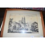 Late 19th/early 20th century British School, 'Gloucester Cathedral', unsigned f/g, 53cm wide,