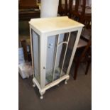 CREAM PAINTED DISPLAY CABINET, 57CM WIDE