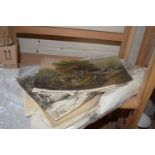 PACKET OF VARIOUS MIXED COLOURED PRINTS, STUDIES AFTER GEORGE MORLAND ETC