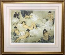 After Sir William Russell Flint (British, 20th century), 'Variation II', chromolithograph, limited