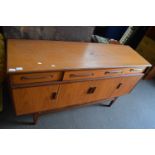 VINTAGE E.GOMME RETRO MID-CENTURY TEAK SIDEBOARD WITH THREE DRAWERS AND FOUR DOORS, 151CM WIDE