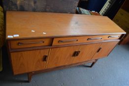 VINTAGE E.GOMME RETRO MID-CENTURY TEAK SIDEBOARD WITH THREE DRAWERS AND FOUR DOORS, 151CM WIDE