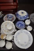 MIXED LOT OF CERAMICS TO INCLUDE QUANTITY OF WEDGWOOD 'BELLE FLEUR' TABLE WARES, A SPODE ITALIAN