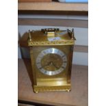 BRASS CASED MANTEL CLOCK