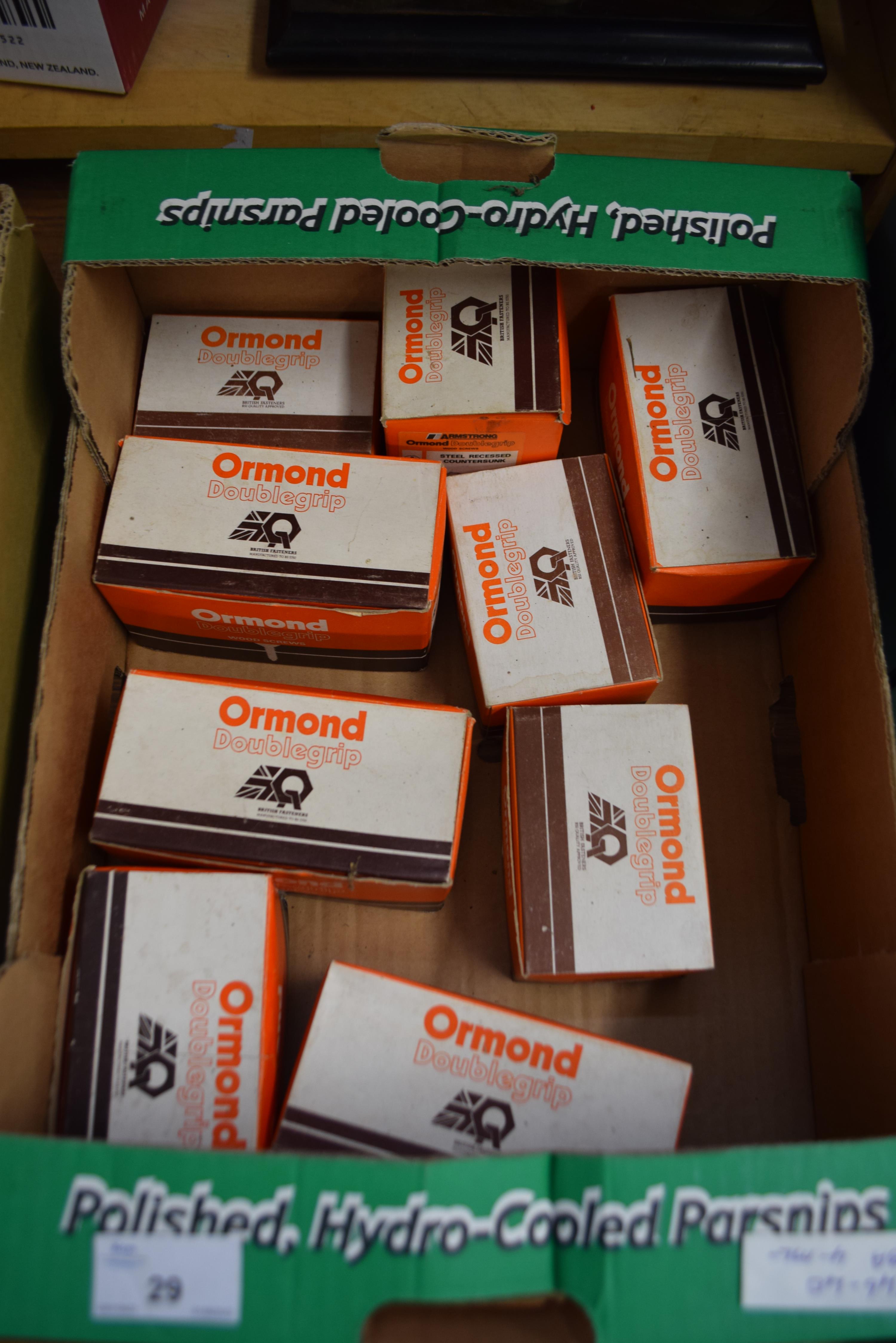 BOX OF ORMOND DOUBLE GRIP WOOD SCREWS